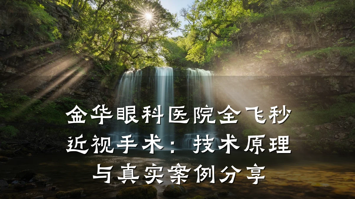 金华眼科医院全飞秒近视手术：技术原理与真实案例分享