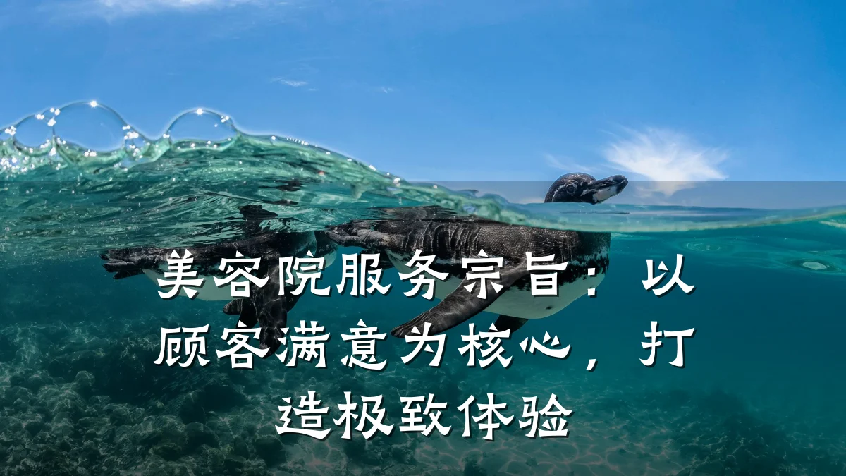 美容院服务宗旨：以顾客满意为核心，打造极致体验