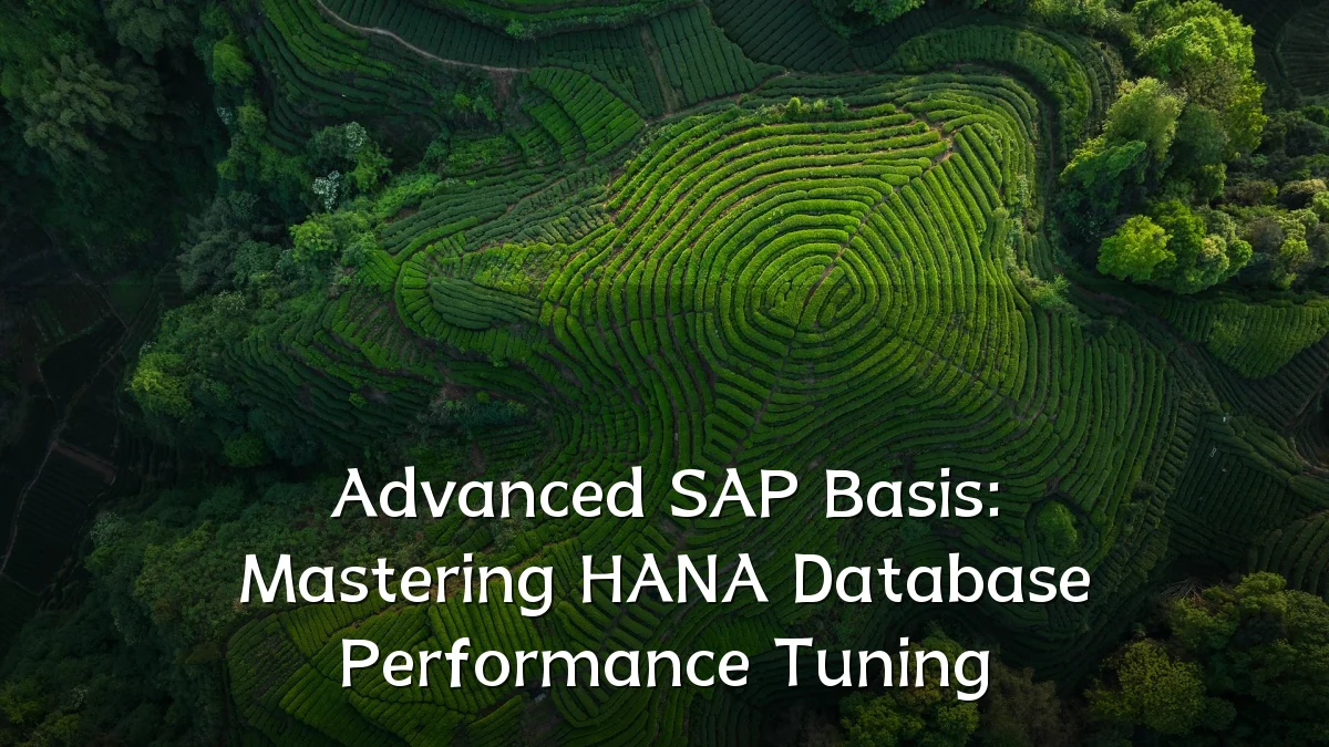 Advanced SAP Basis: Mastering HANA Database Performance Tuning