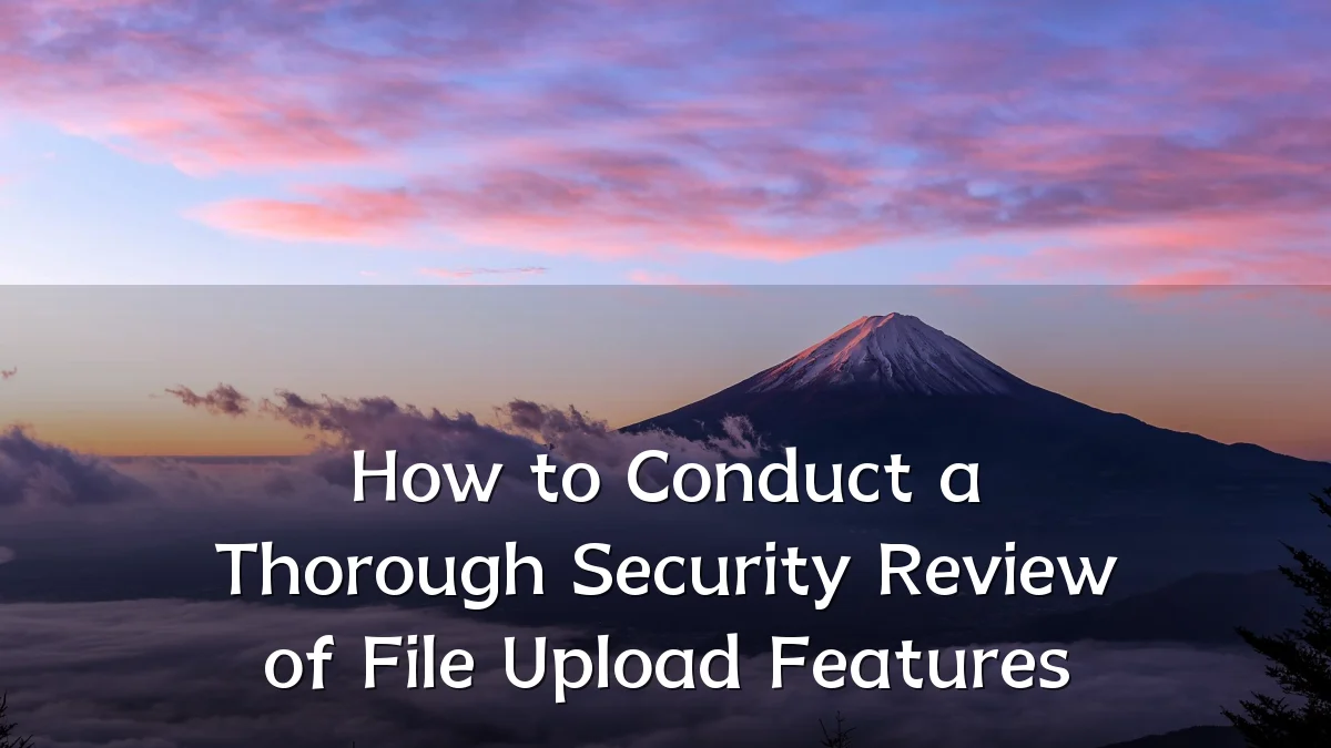 How to Conduct a Thorough Security Review of File Upload Features