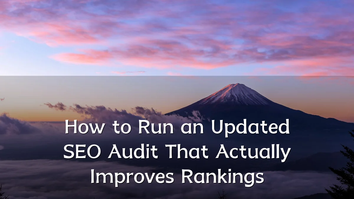 How to Run an Updated SEO Audit That Actually Improves Rankings