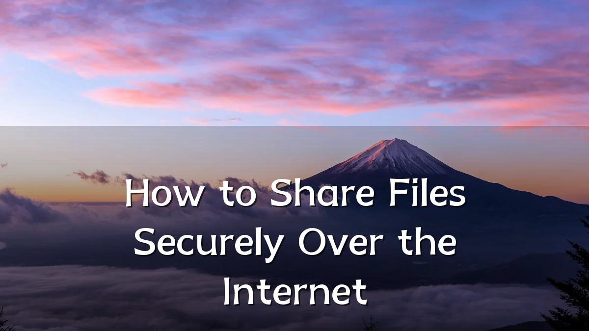 How to Share Files Securely Over the Internet