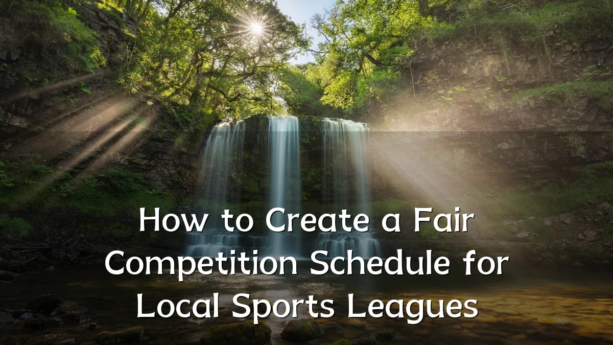 How to Create a Fair Competition Schedule for Local Sports Leagues