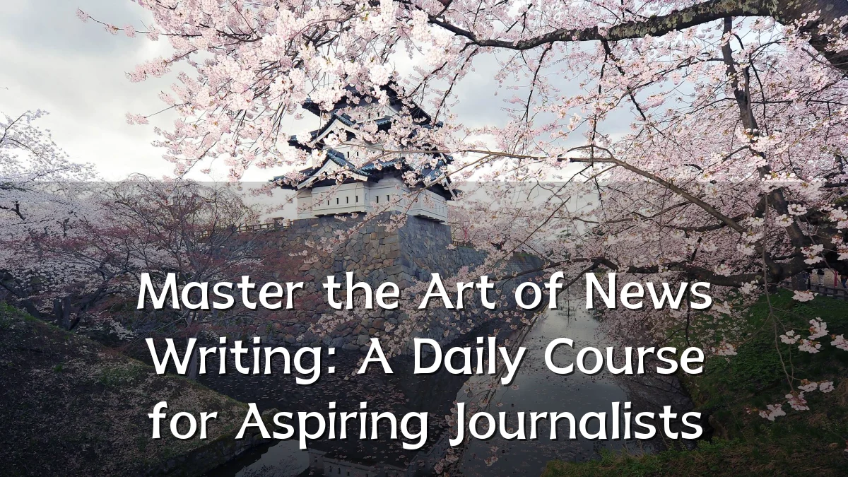 Master the Art of News Writing: A Daily Course for Aspiring Journalists