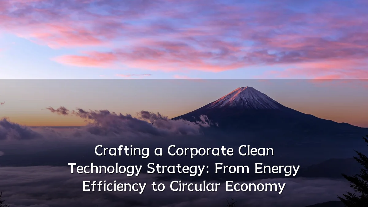 Crafting a Corporate Clean Technology Strategy: From Energy Efficiency to Circular Economy