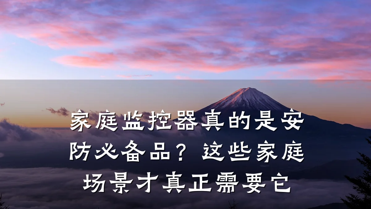 家庭监控器真的是安防必备品？这些家庭场景才真正需要它