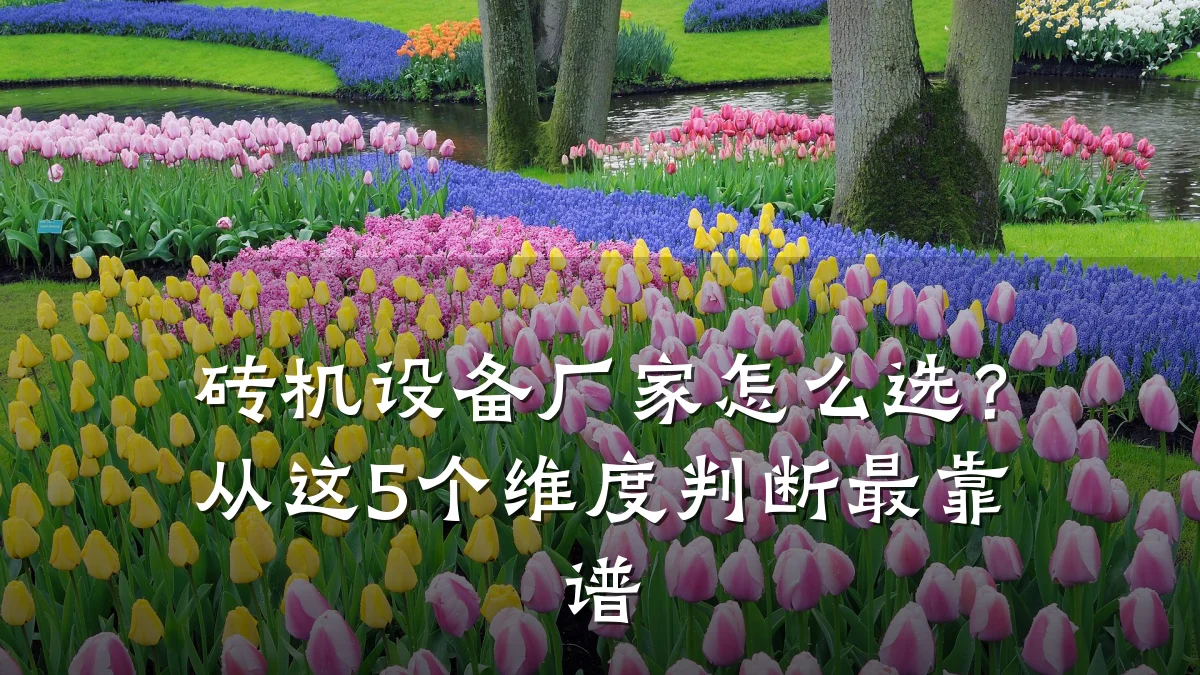 砖机设备厂家怎么选？从这5个维度判断最靠谱
